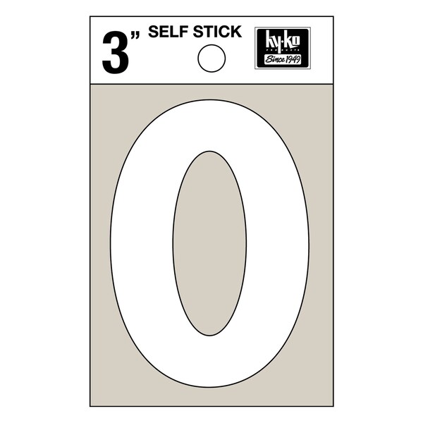 Hy-Ko 3In White Vinyl Letter O, 10PK A30525 - main